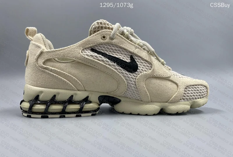 Stussy x Nike Air Zoom Spiridon Caged Fossil (Swoosh zoado?) 5
