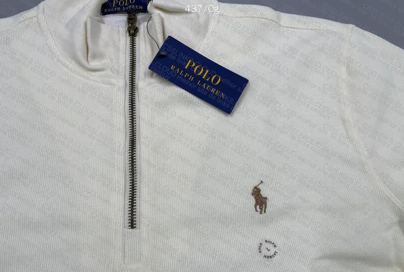 Polo Ralph Lauren 1/4 Zip Sweater Cream 2