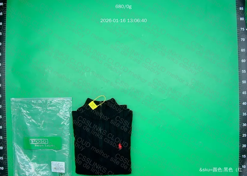 Sueter half zip ralph lauren preto