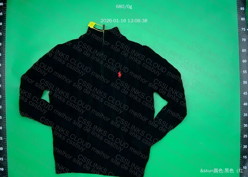 Sueter half zip ralph lauren preto 3