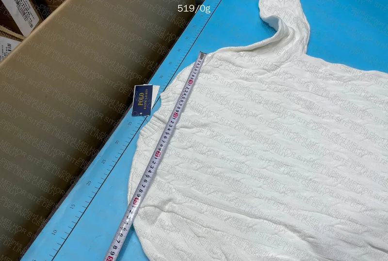White Ralph Lauren Sweater with Measurements