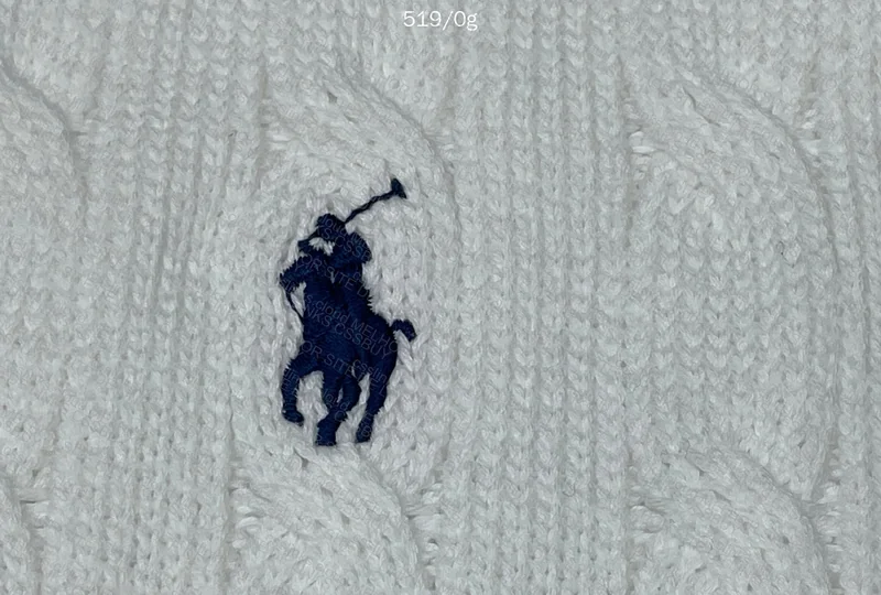 White Ralph Lauren Sweater with Measurements 7