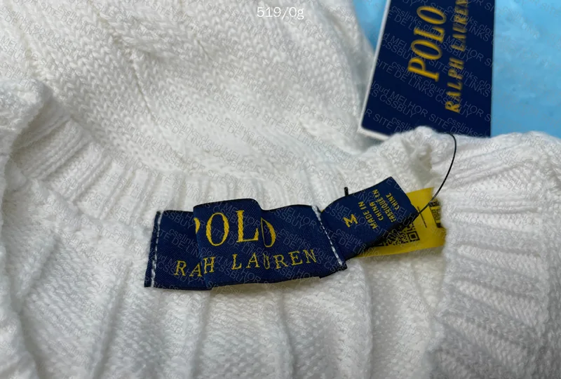 White Ralph Lauren Sweater with Measurements 9