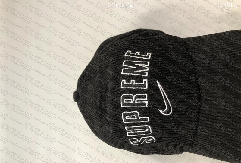 Supreme x Nike Corduroy Arc Cap (Black) 5