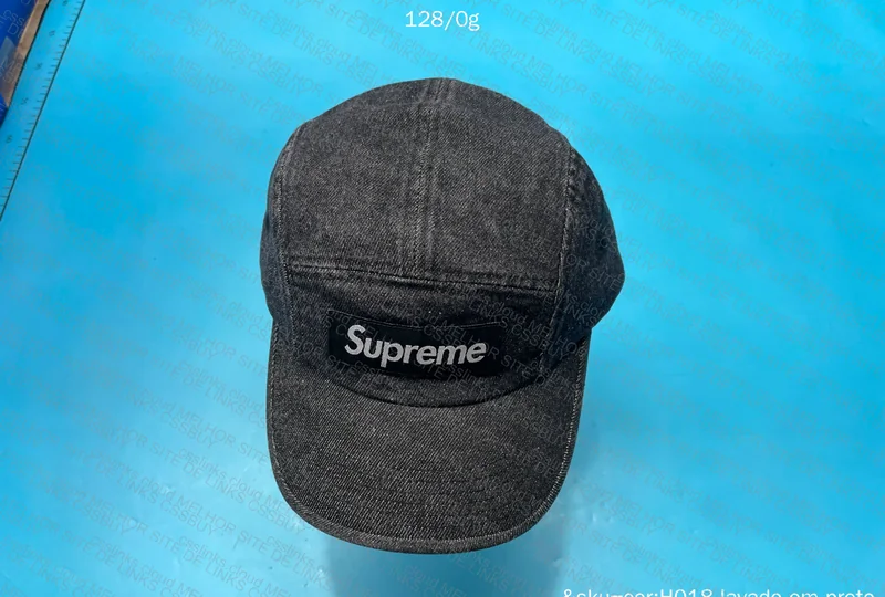Supreme FW22 Denim 5-Panel Camp Cap Washed Black 3
