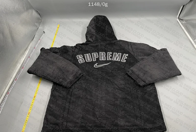Supreme Nike Arc Corduroy Hooded Jacket Black 4