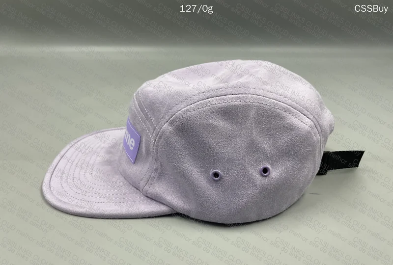 Supreme suede camp cap "Purple"