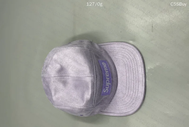 Supreme suede camp cap "Purple" 2