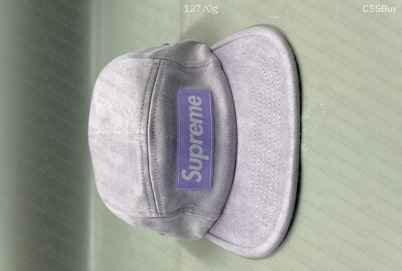 Supreme suede camp cap "Purple" 5
