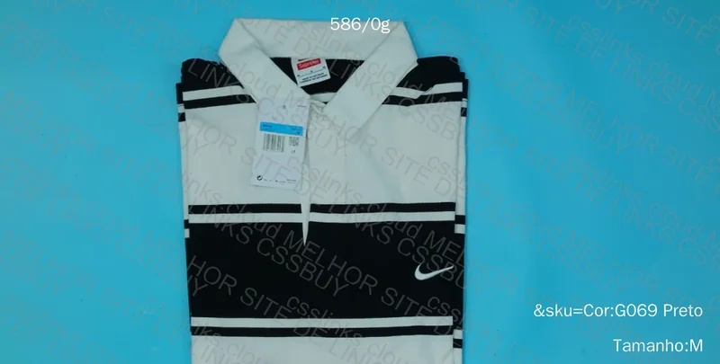 Supreme x Nike Stripe Rugby T-Shirt Black