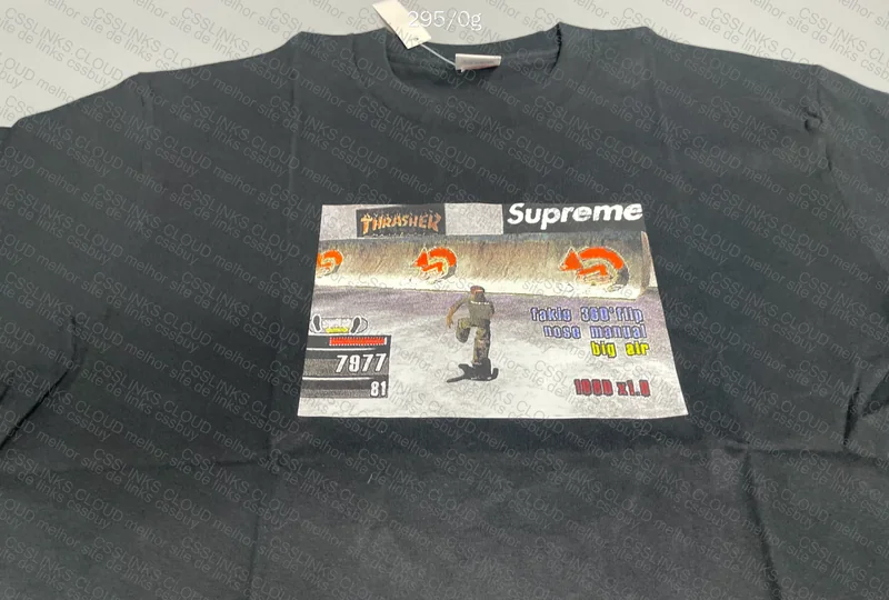 Supreme x Thrasher Game Tee Black 4