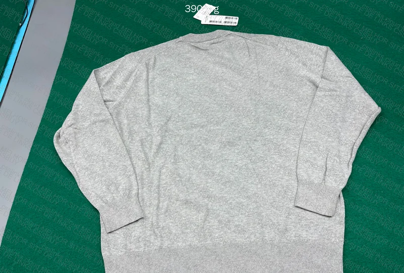 Lacoste Gray Monochrome Cotton Sweater with Round Neck AH1985 4