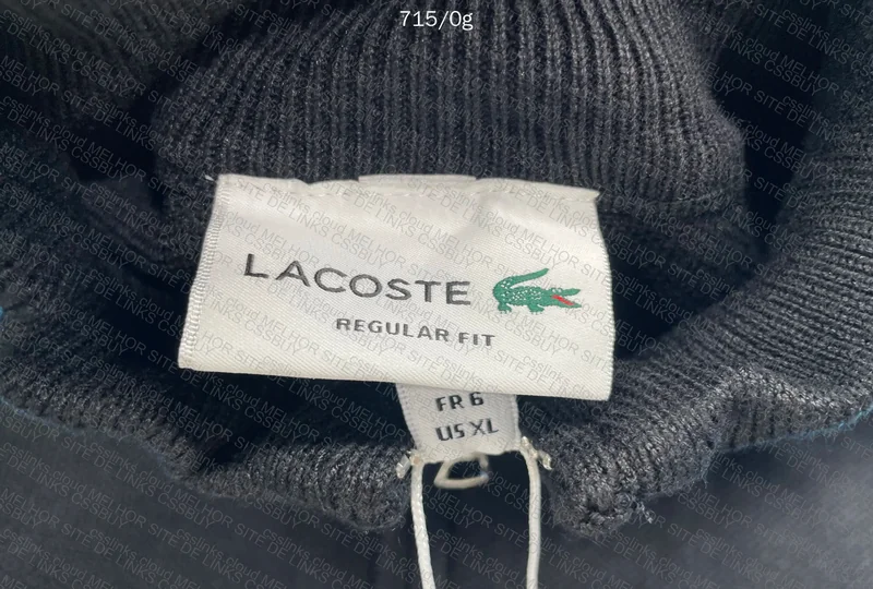 Lacoste Quarter (1/4) Zip AH1980 Black (With Measurements) 5