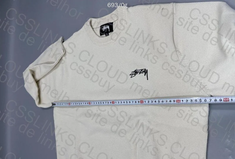 Stussy Care Label Sweater (With Measurements) 10