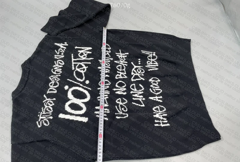 Stussy Care Label Sweater (With Measurements) 6