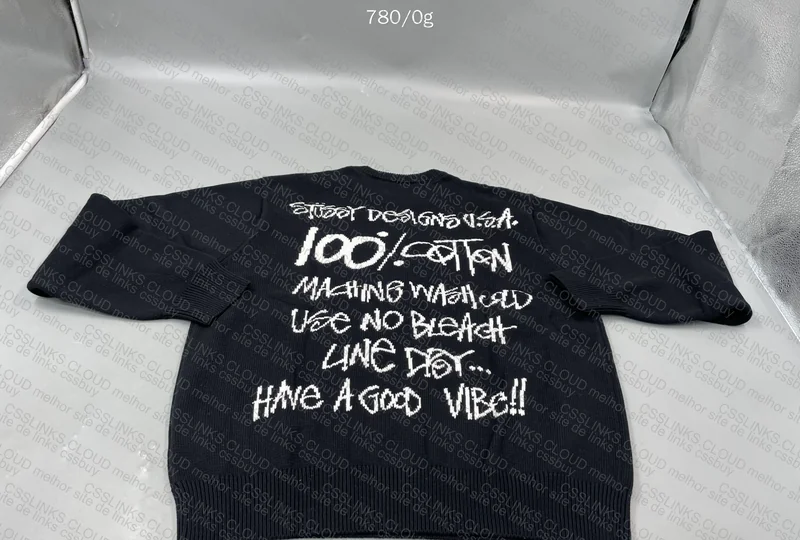Stussy Care Label Sweater (With Measurements) 9