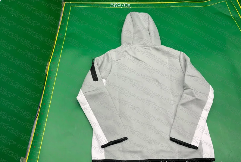 Gray and White Fleece Tech (With Measurements)