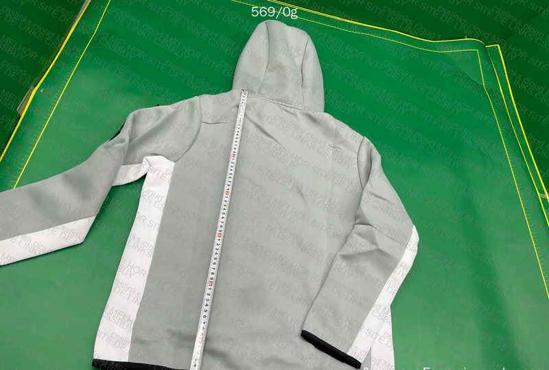 Gray and White Fleece Tech (With Measurements) 6