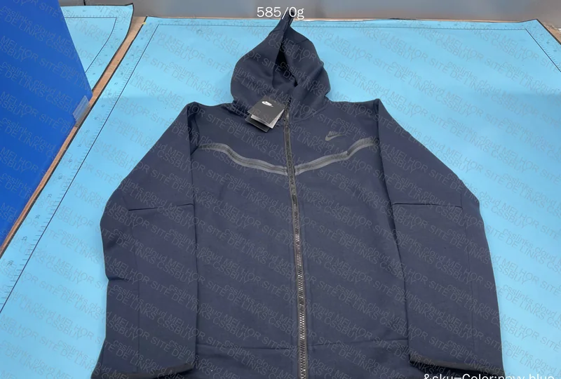 Dark Blue Fleece Tech Jacket
