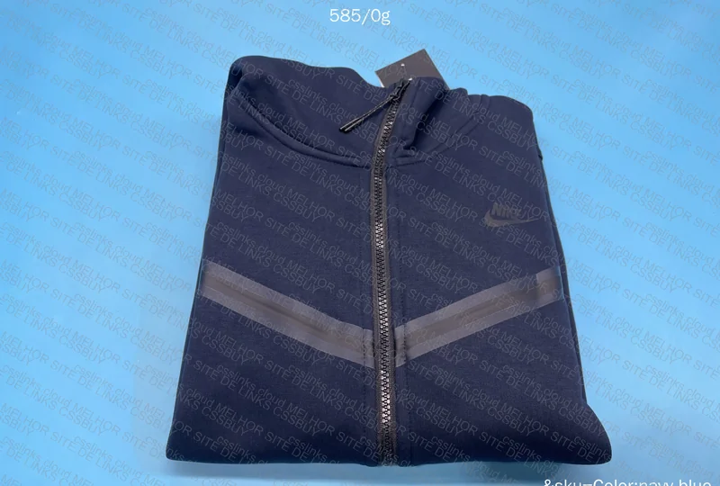 Dark Blue Fleece Tech Jacket 2