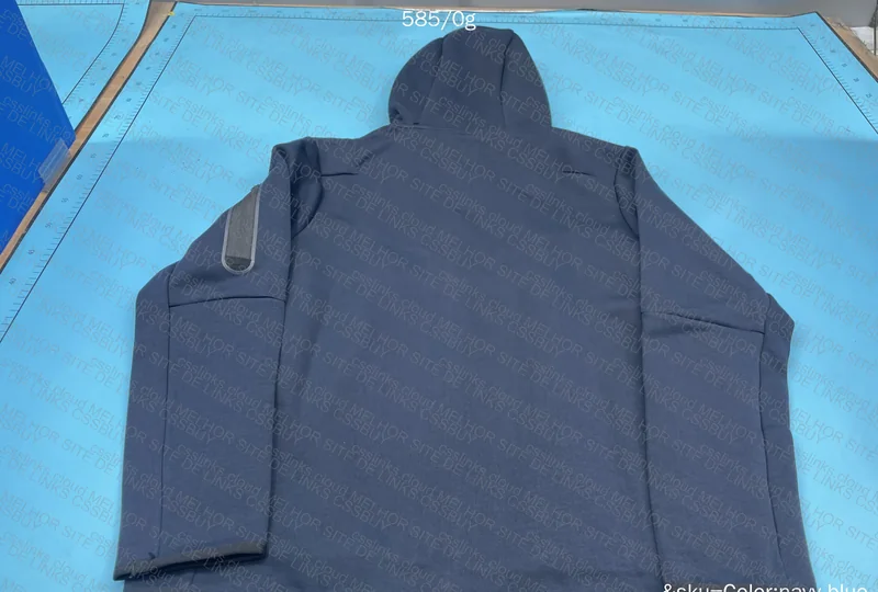 Dark Blue Fleece Tech Jacket 3