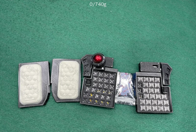 Sofle Split CCK Ball Keyboard with Trackball 2