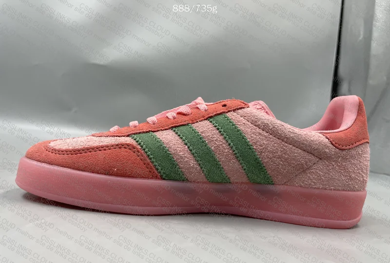 Adidas Gazelle Pink Green Sneakers 7