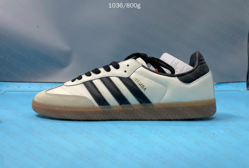 Adidas Samba White and Yellow Top Batch Sneakers