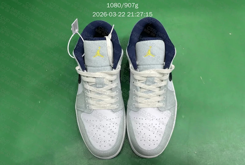 Tênis Air Jordan 1 Low Denim Star Blue