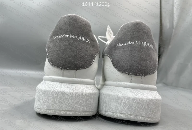 Alexander McQueen White and Gray Sneakers 3