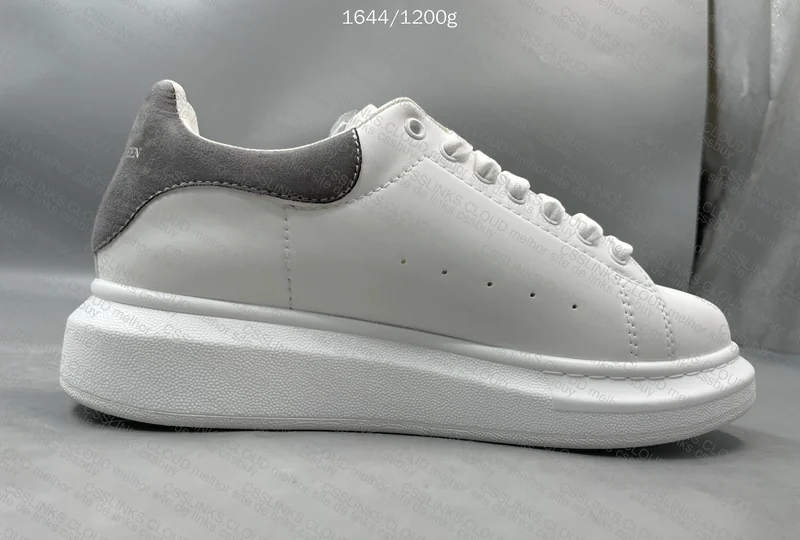 Alexander McQueen White and Gray Sneakers 4