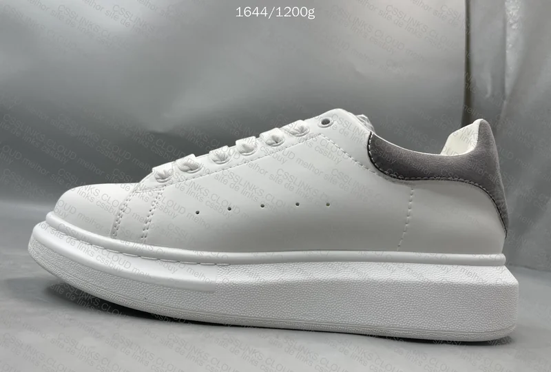 Alexander McQueen White and Gray Sneakers 5