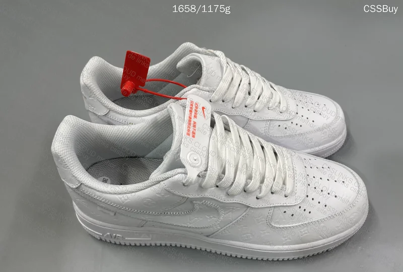 LV Air Force 1 White Sneakers