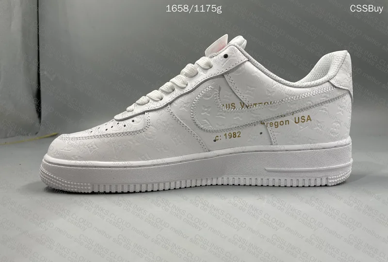 LV Air Force 1 White Sneakers 5