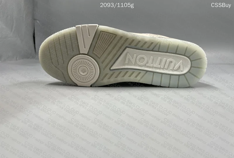 LV Trainer Beige Monogram Denim Sneakers 10