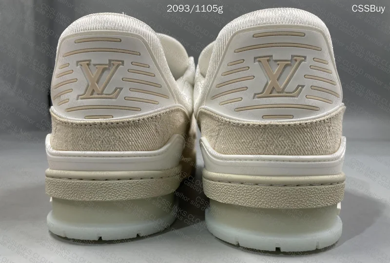 LV Trainer Beige Monogram Denim Sneakers 3