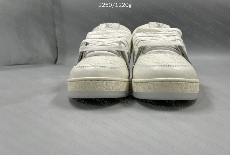 LV Trainer White Sneakers in Natural Light 2