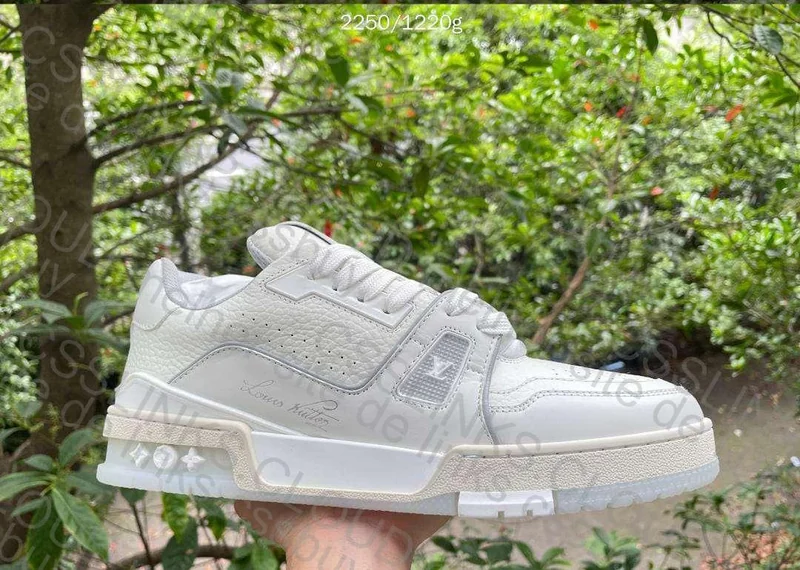LV Trainer White Sneakers in Natural Light 5