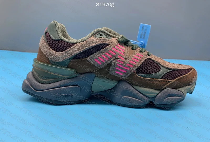 New Balance 9060 Burgundy Pink Sneakers 7