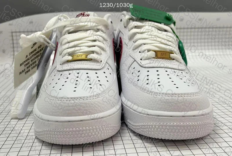 Nike Air Force 1 '07 White and Red 2