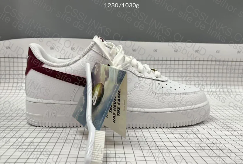 Nike Air Force 1 '07 White and Red 6