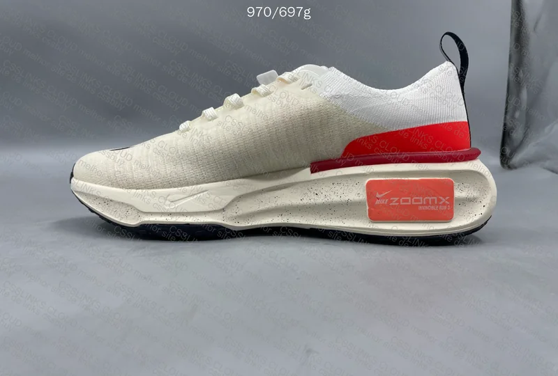 Nike Invincible Run 3 Sneakers - White/Red 6
