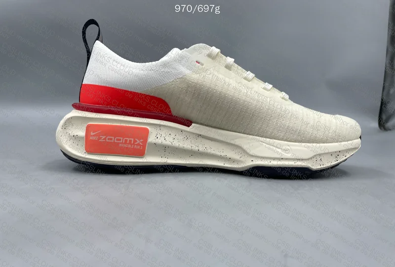 Nike Invincible Run 3 Sneakers - White/Red 9