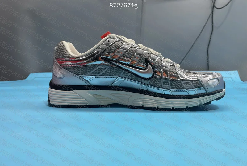 Nike P-6000 Metallic Silver Sneakers 8