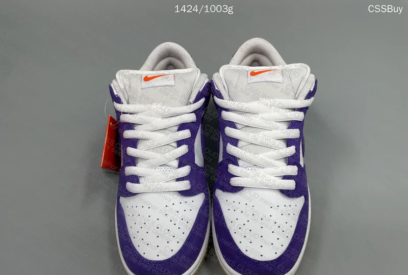 Nike SB Dunk Low Pro Iso 'Court Purple' White/Purple Sneakers 2