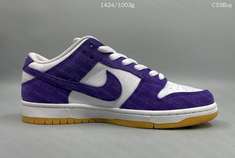 Nike SB Dunk Low Pro Iso 'Court Purple' White/Purple Sneakers 6