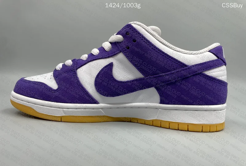 Nike SB Dunk Low Pro Iso 'Court Purple' White/Purple Sneakers 7