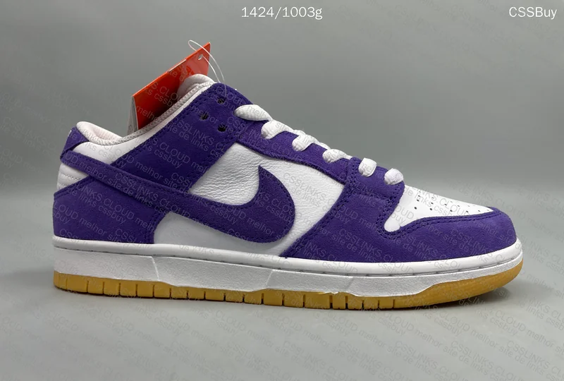 Nike SB Dunk Low Pro Iso 'Court Purple' White/Purple Sneakers 8