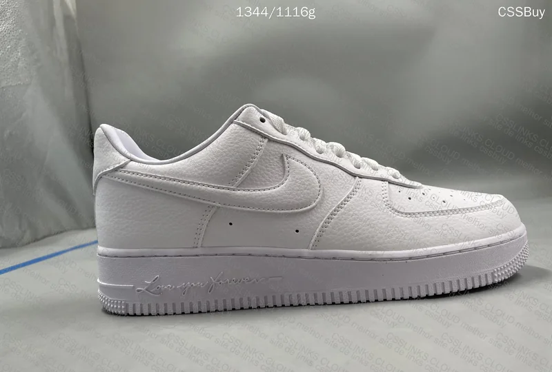 Nocta x Air Force 1 White Sneakers 4