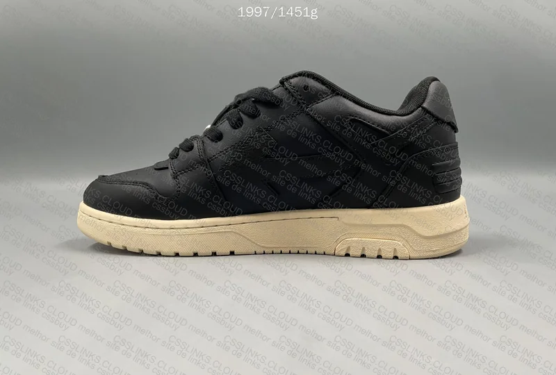 Off White Out of Office Black Gum Sneakers 3
